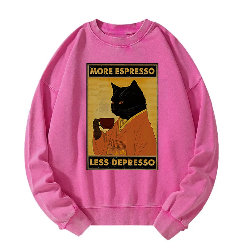 Increase Espresso Decrease Distress Washed Sweatshirt