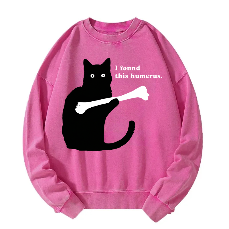 Cat Finds Human Bones Washed Sweatshirt