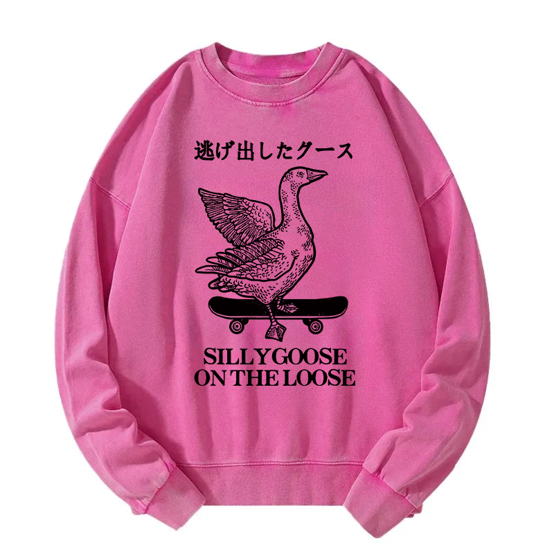 Skateboard Goose Washed Sweatshirt