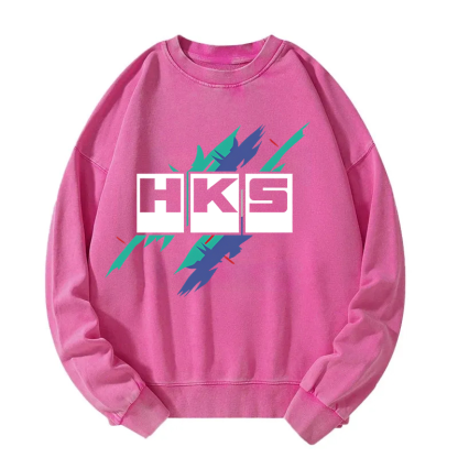 HKS Drifting Drag JDM Washed Sweatshirt