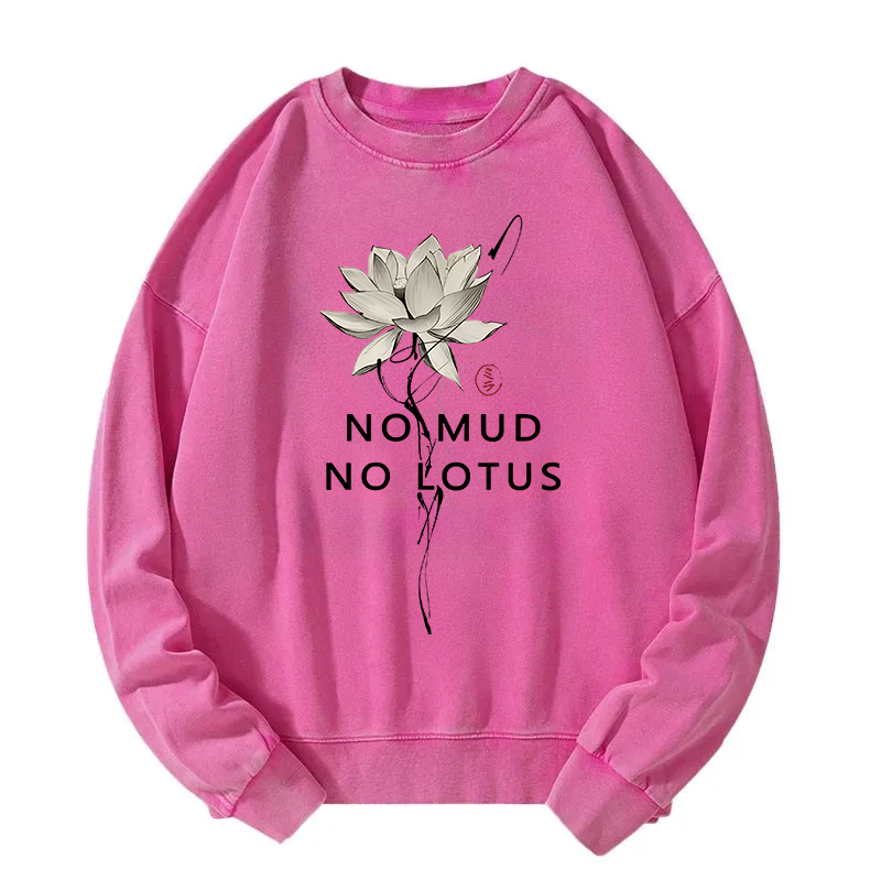 Japanese Zen Lotus Washed Sweatshirt