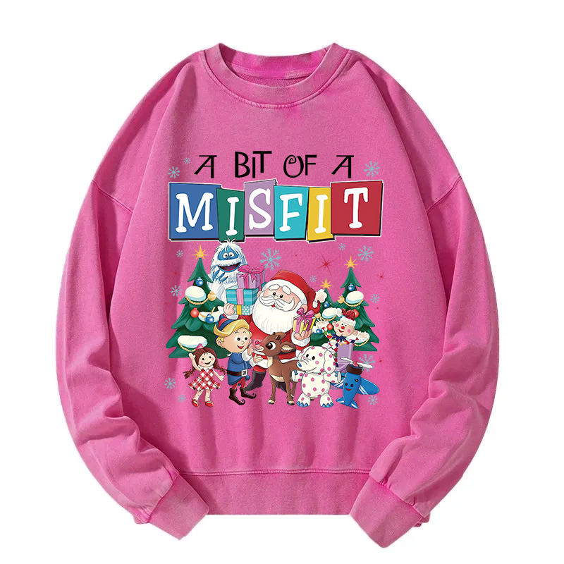 A Bit Of A Misfit Christmas Washed Sweatshirt