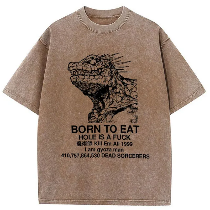 Born To Eat Washed T-Shirt