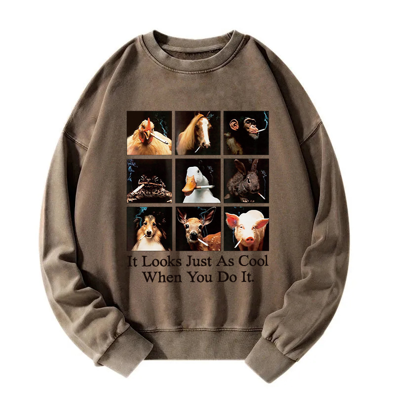 It Looks Just as Cool When You Do It Washed Sweatshirt
