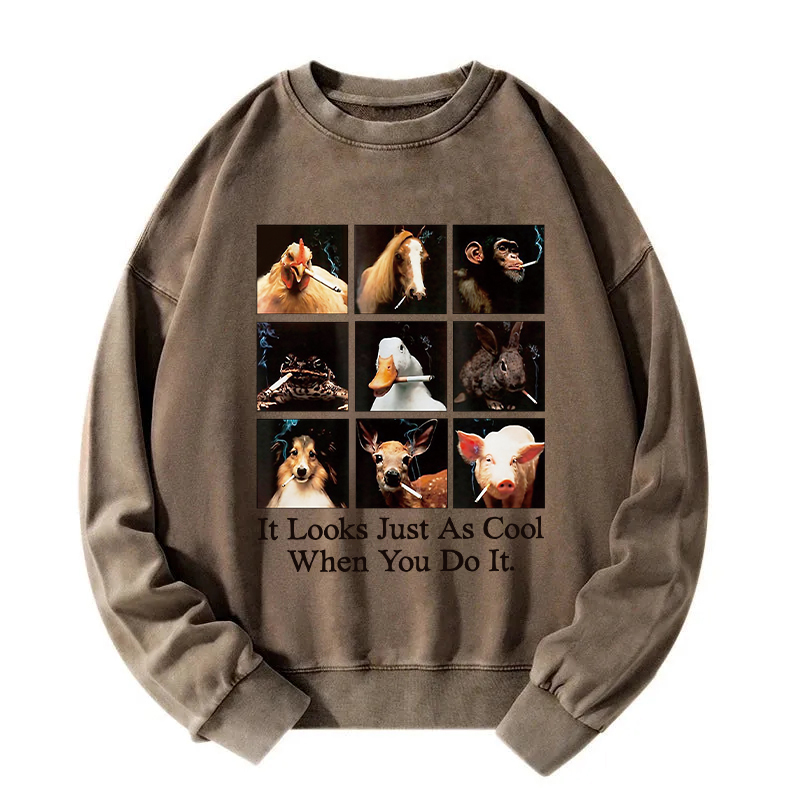 It Looks Just as Cool When You Do It Washed Sweatshirt