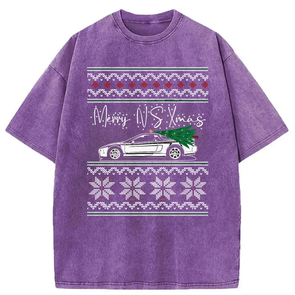 Japanese Sports Car JDM Christmas Washed T-Shirt