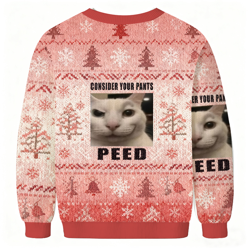 Consider Your Pants Peed Meme Christmas Ugly Sweatshirt