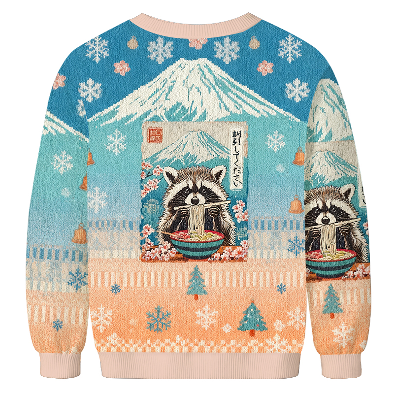 Please Give Raccoon A Discount Christmas Ugly Sweatshirt