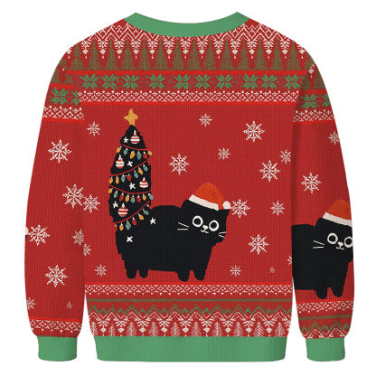 Purr-fectly Festive Christmas Ugly Sweatshirt