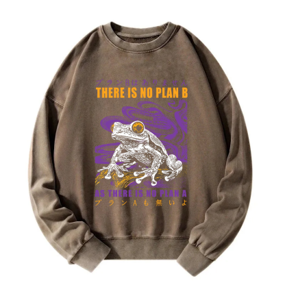 Thers Is No Plan B Frog Washed Sweatshirt