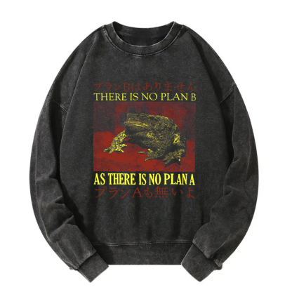 There is No Plan B As There is No Plan A  Washed Sweatshirt