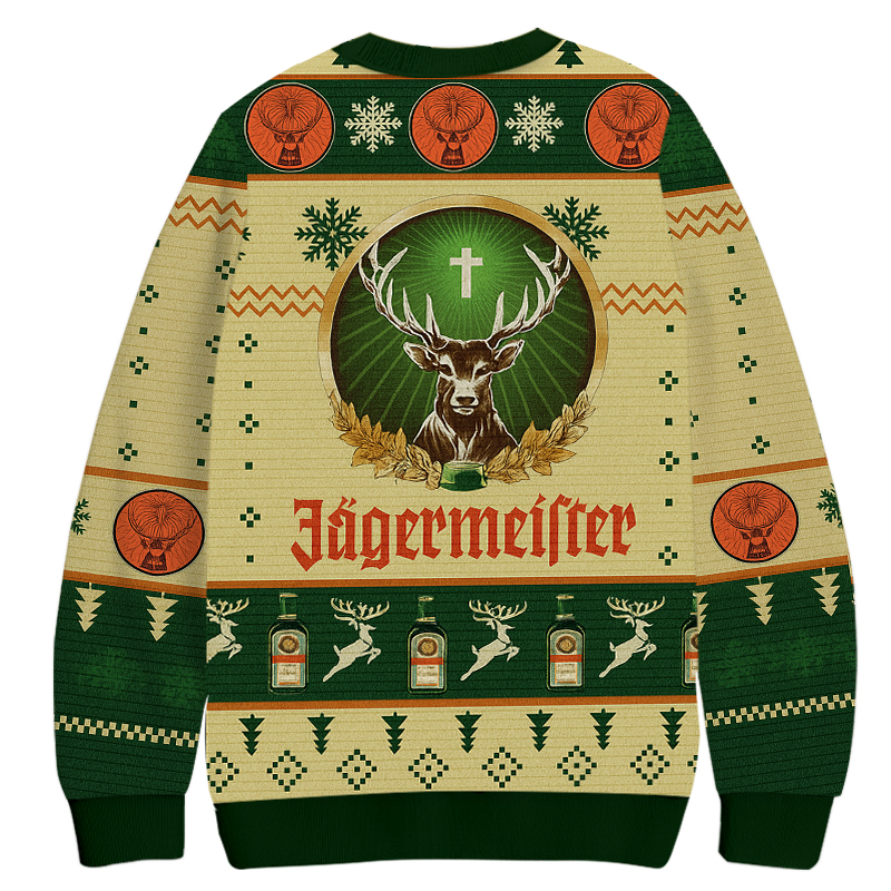 Jagermeister Elk Christmas Ugly Sweatshirt