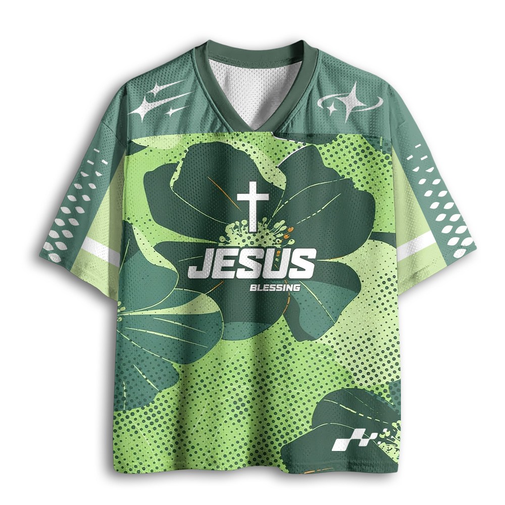 Baddiecat Jesus Blessing Mesh Jersey