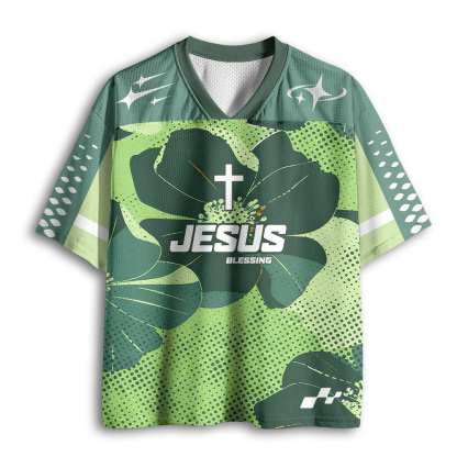 Baddiecat Jesus Blessing Mesh Jersey