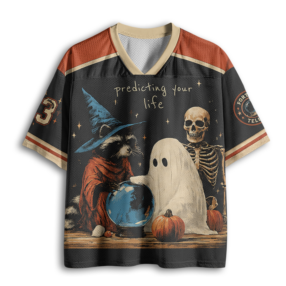 Baddiecat Halloween Raccoon Mesh Jersey