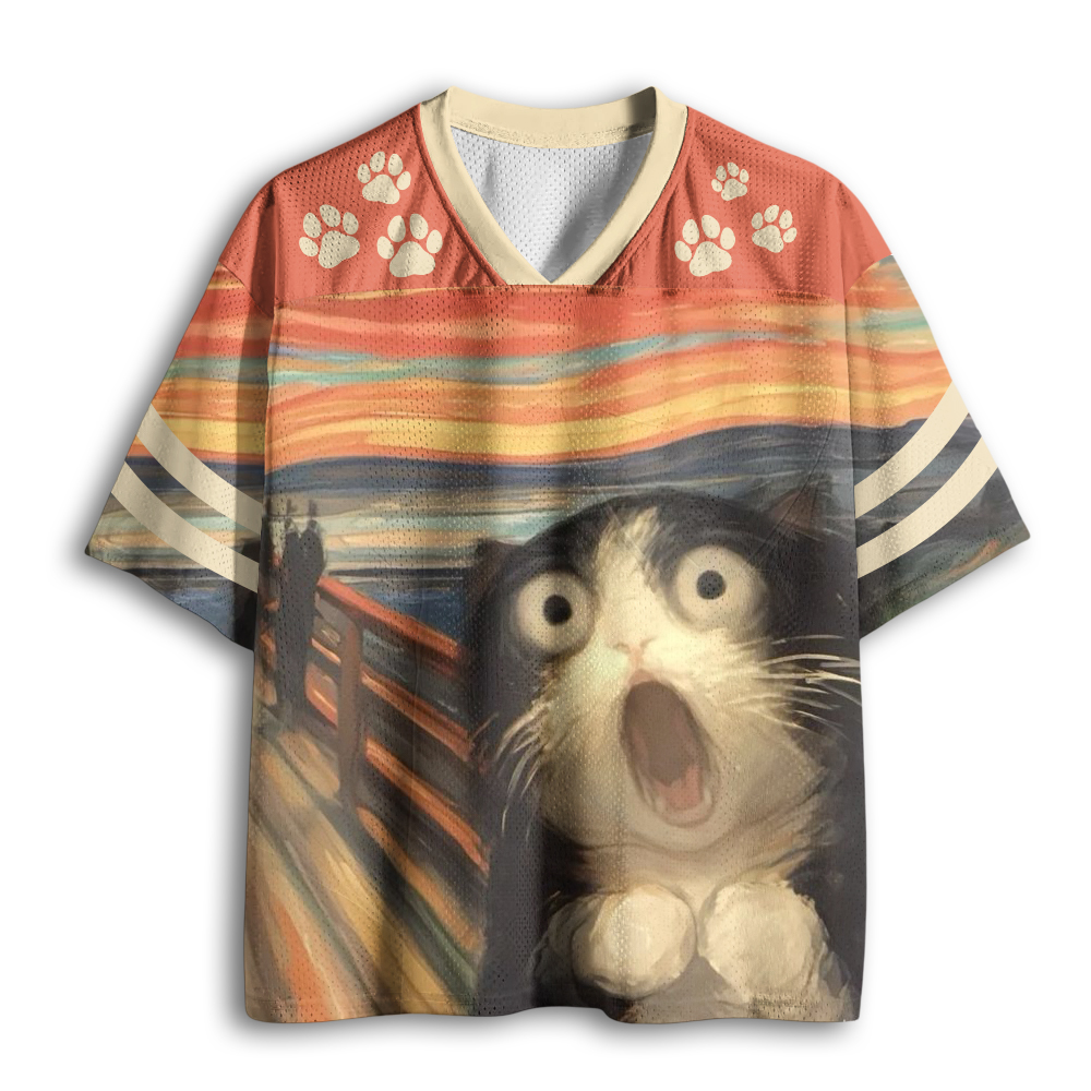 Baddiecat Screaming Cat Mesh Jersey