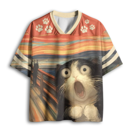 Baddiecat Screaming Cat Mesh Jersey