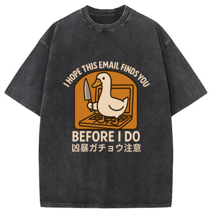 Goose With A Knife Washed T-Shirt