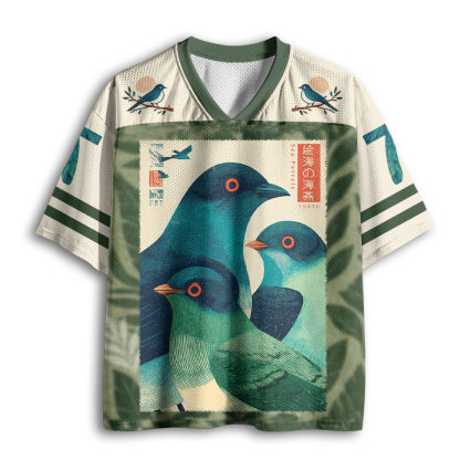 Baddiecat Seabird Illustration Mesh Jersey