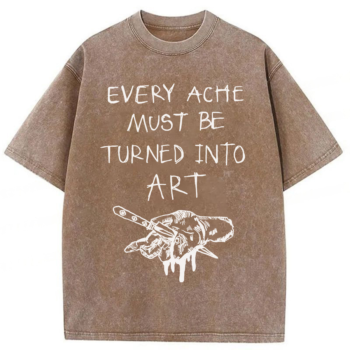 Tokyoviva Every Ache Must Be Turned Into Art Washed T-Shirt