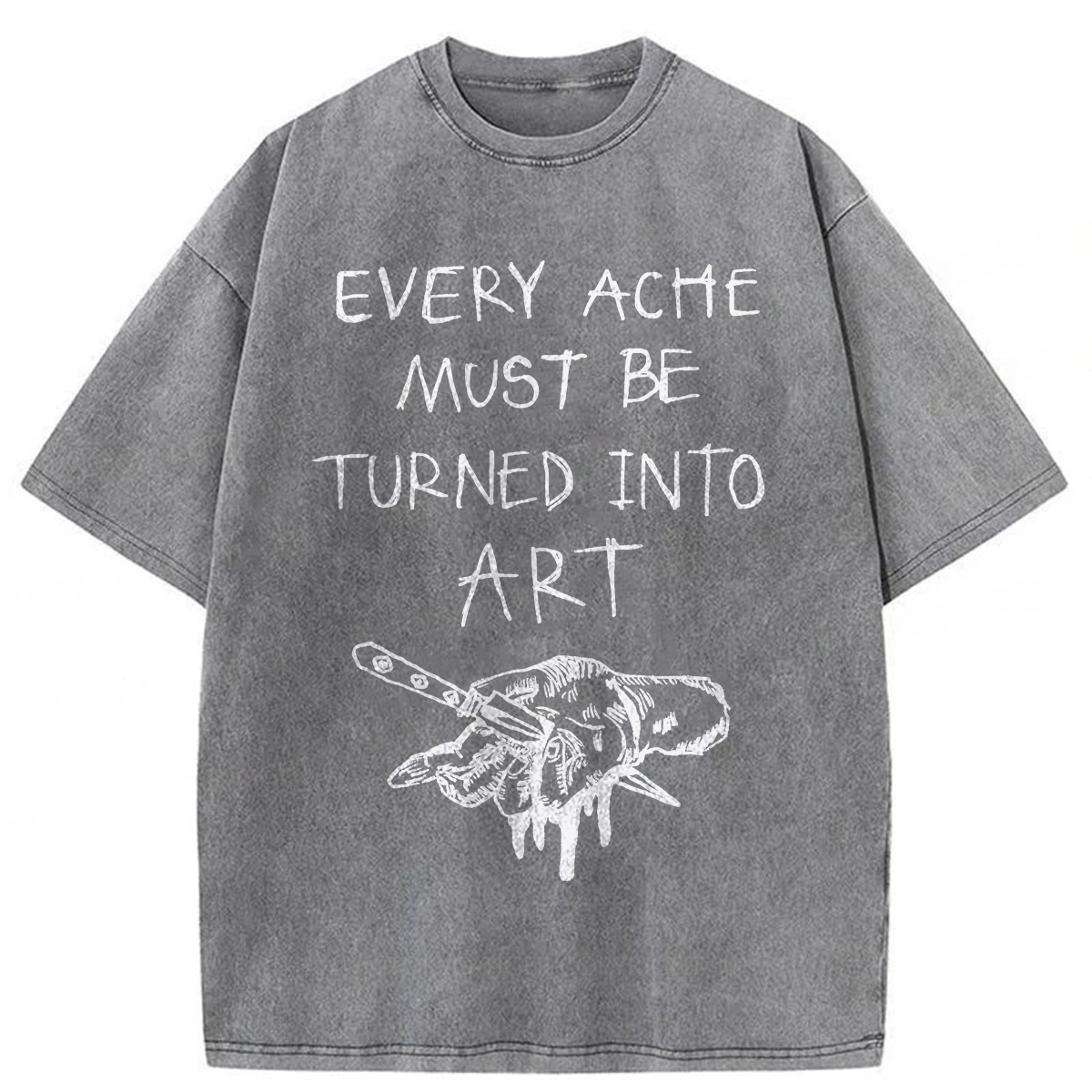 Tokyoviva Every Ache Must Be Turned Into Art Washed T-Shirt