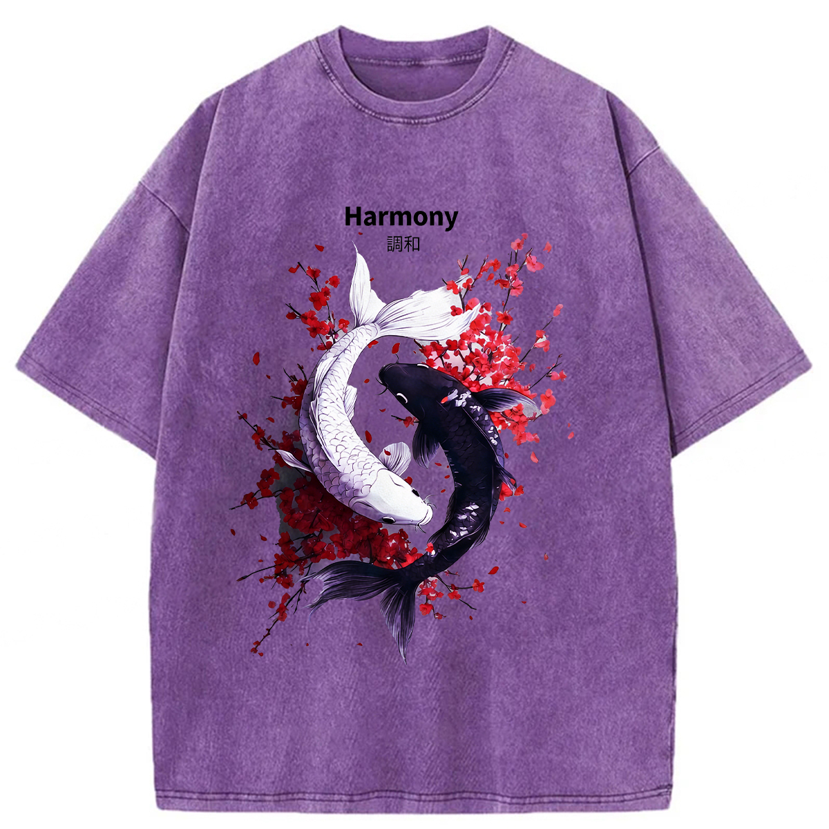 Tokyoviva Yin Yang Fish Washed T-shirt