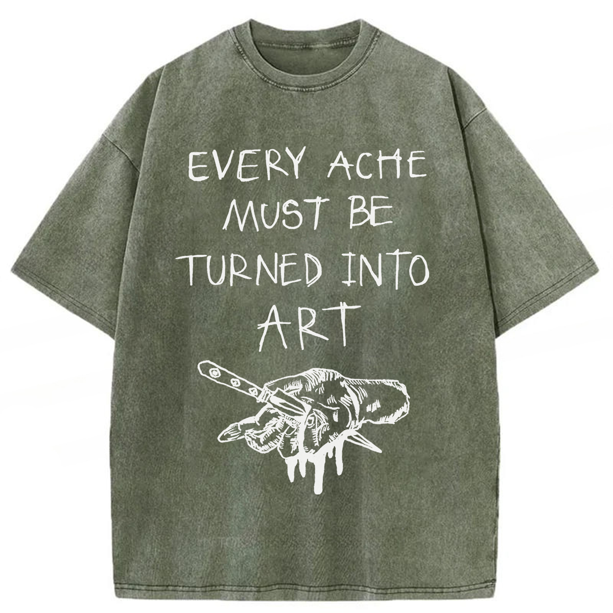 Tokyoviva Every Ache Must Be Turned Into Art Washed T-Shirt