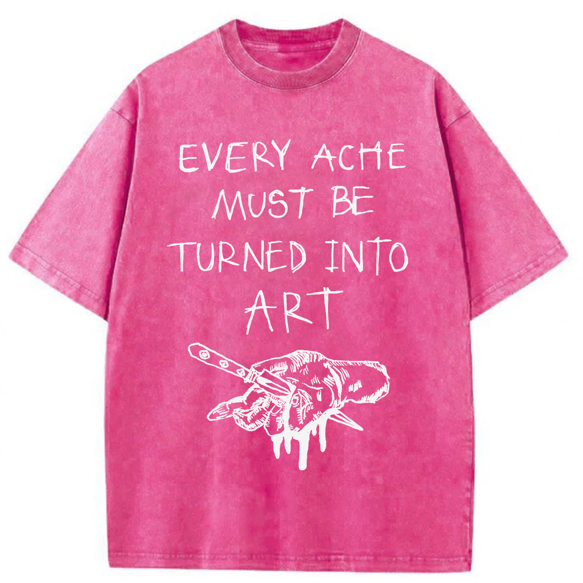 Tokyoviva Every Ache Must Be Turned Into Art Washed T-Shirt