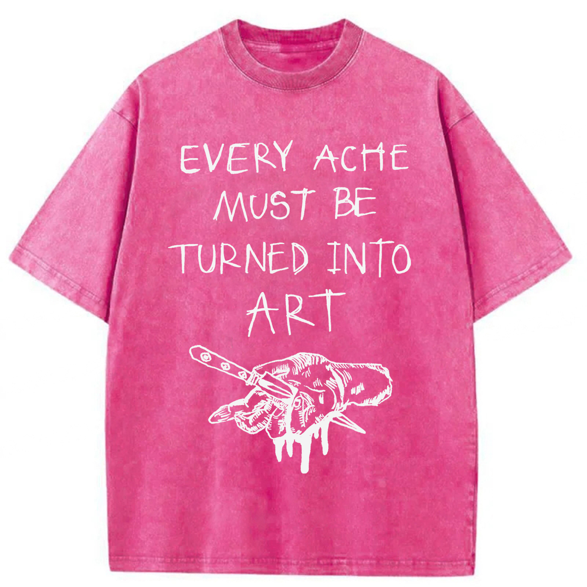 Tokyoviva Every Ache Must Be Turned Into Art Washed T-Shirt