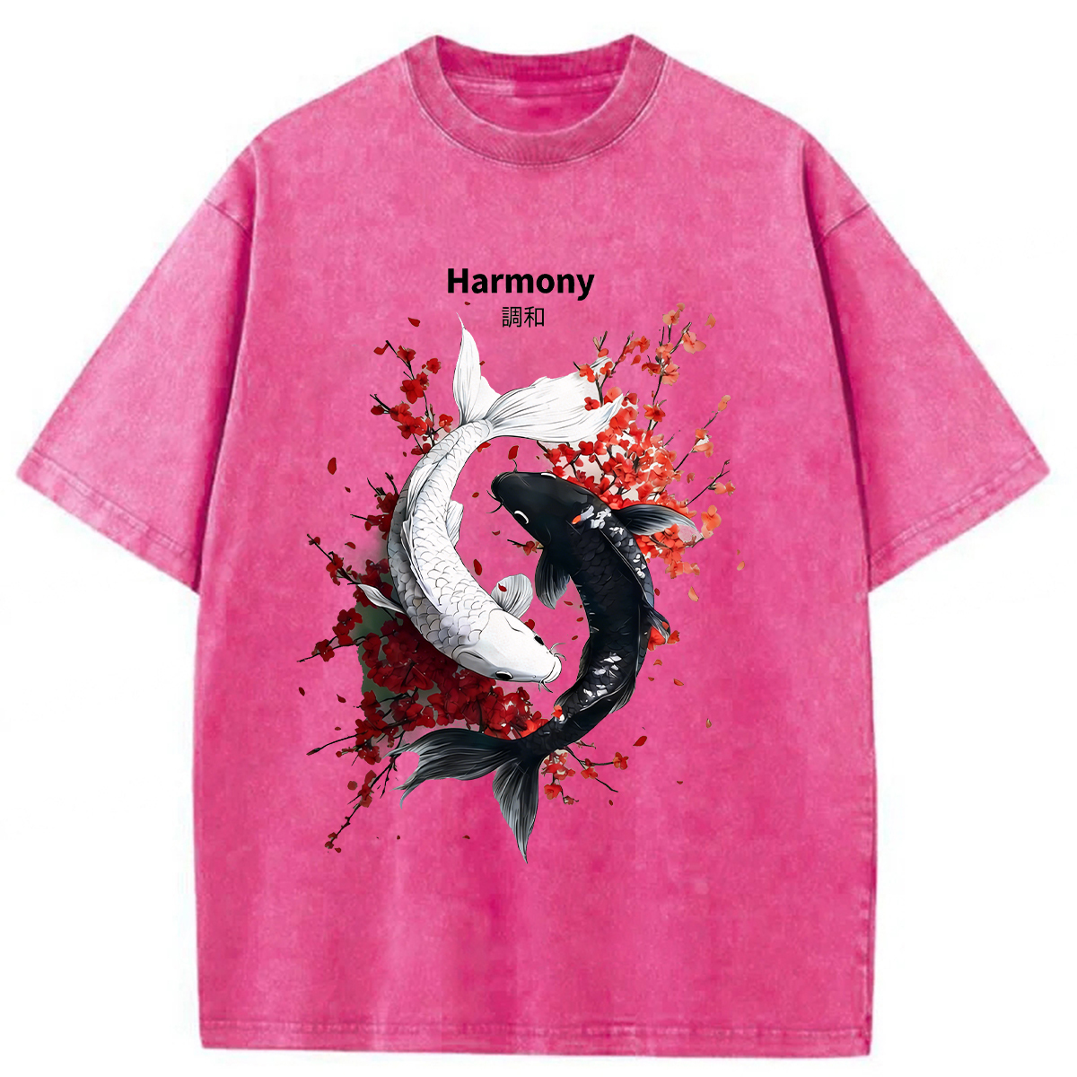 Tokyoviva Yin Yang Fish Washed T-shirt