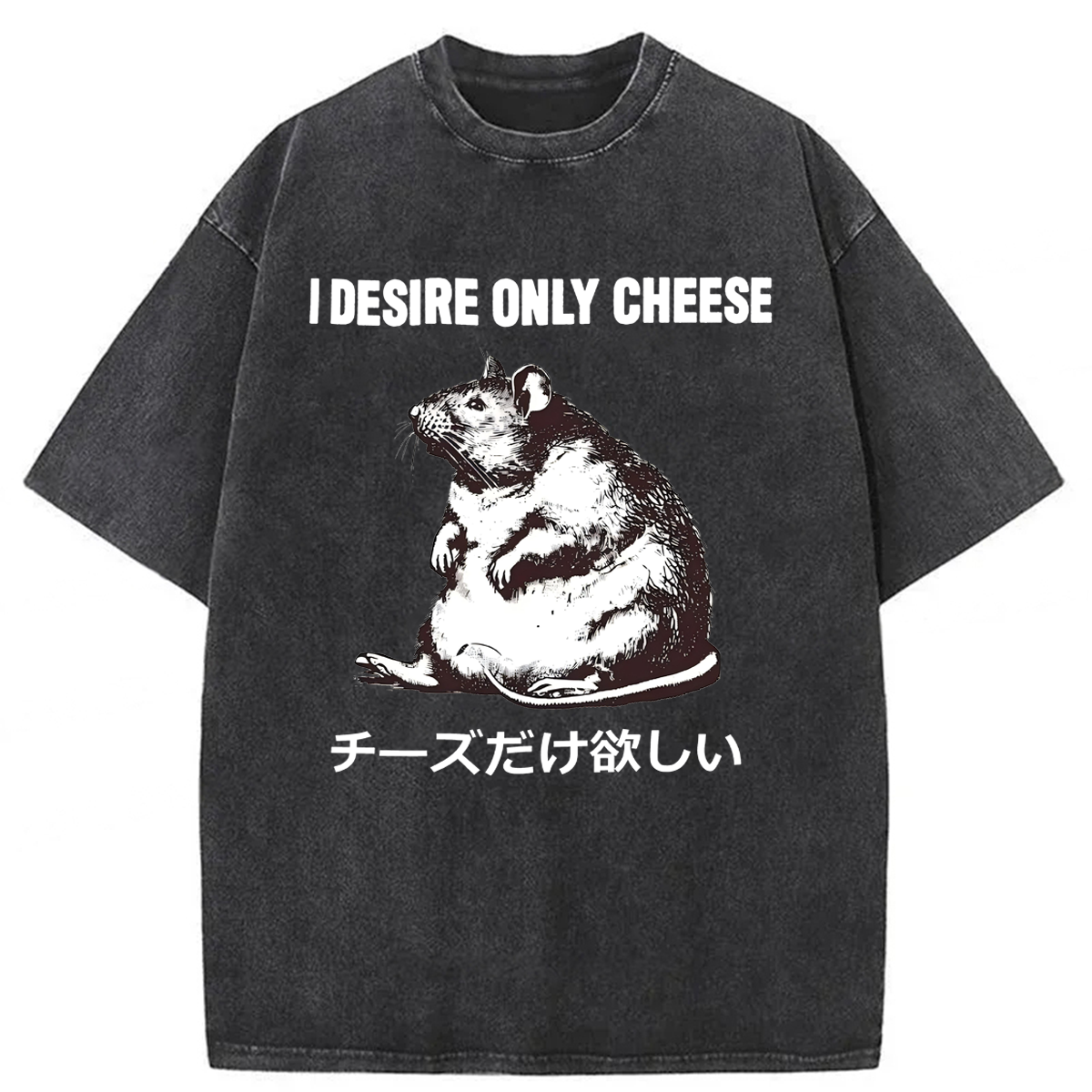 Tokyoviva I Desire Only Cheese Washed T-shirt