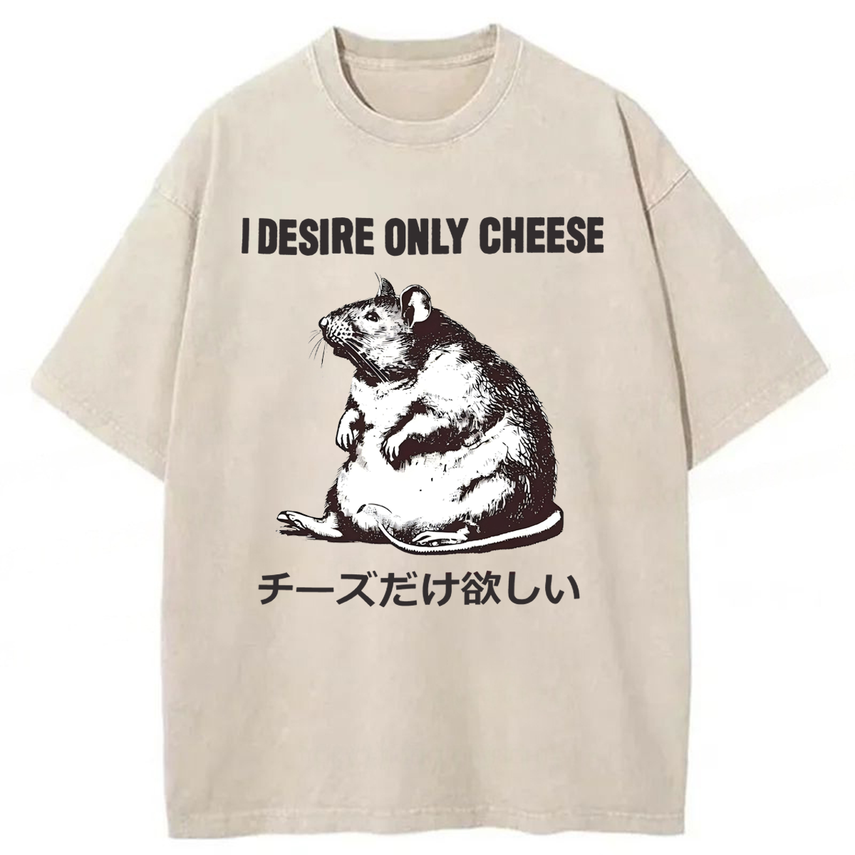 Tokyoviva I Desire Only Cheese Washed T-shirt