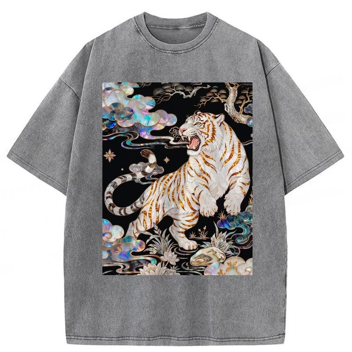 Tokyoviva Celestial Tiger Rising Washed T-shirt