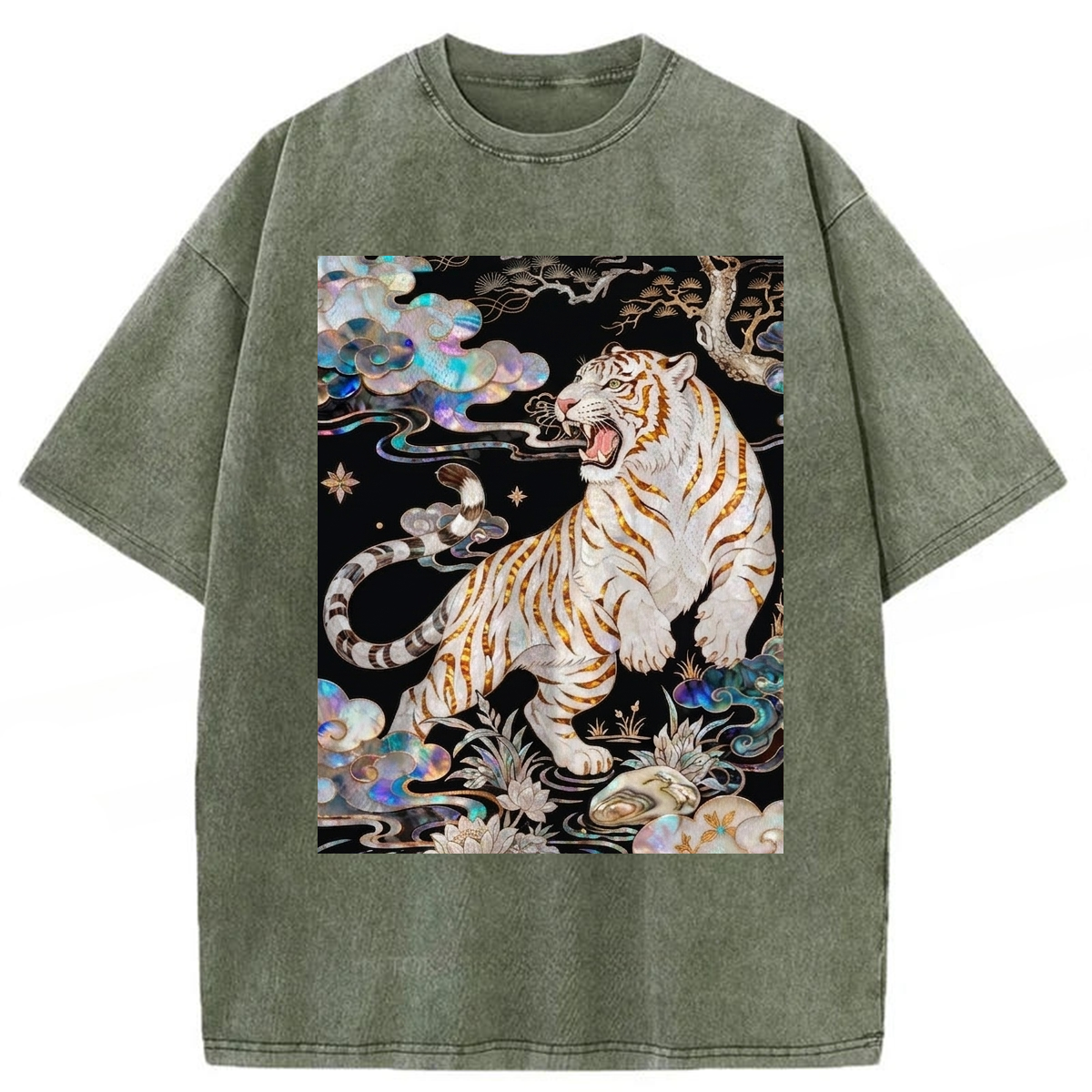 Tokyoviva Celestial Tiger Rising Washed T-shirt