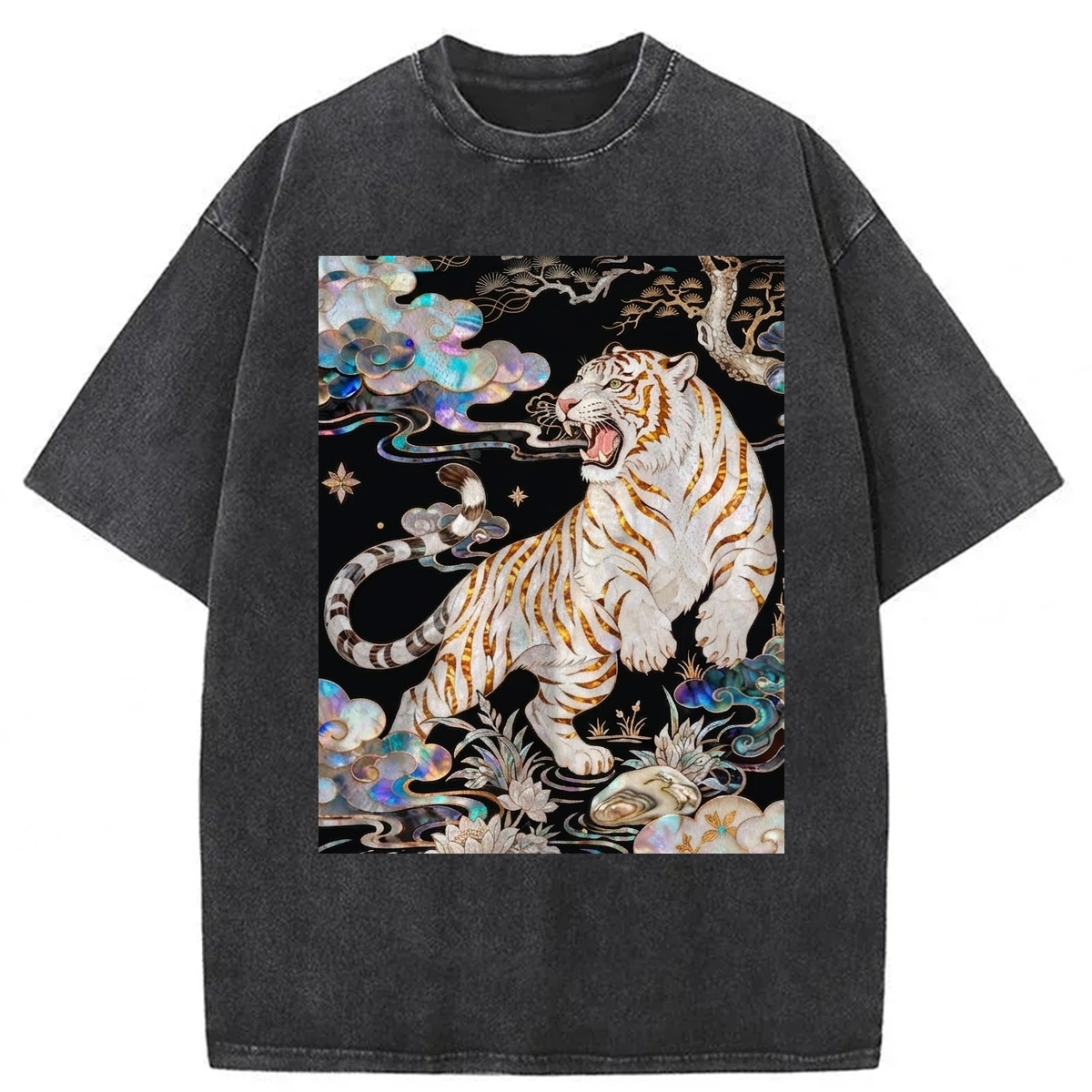 Tokyoviva Celestial Tiger Rising Washed T-shirt