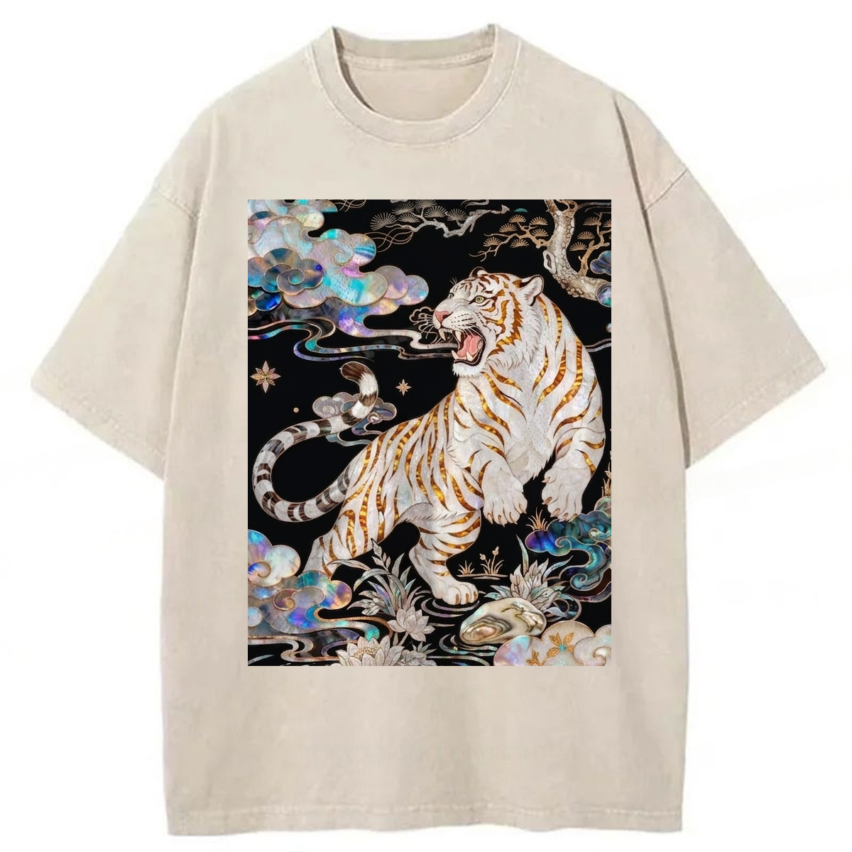 Tokyoviva Celestial Tiger Rising Washed T-shirt