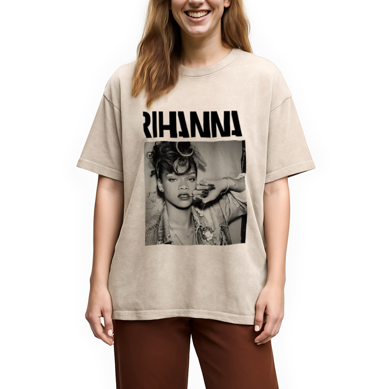 Rihanna Badgal 90's Hip Hop Rap Washed T-Shirt