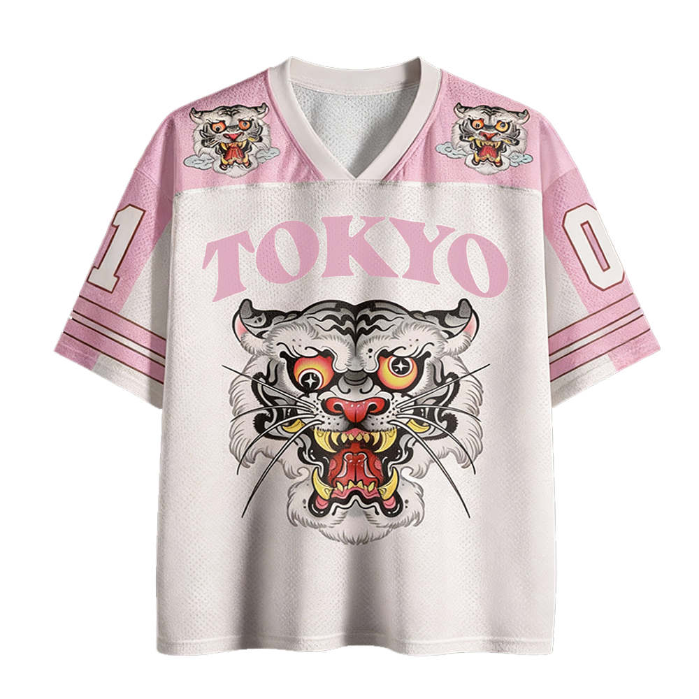 Baddiecat Japanese Style Tiger Tokyo Mesh Jersey