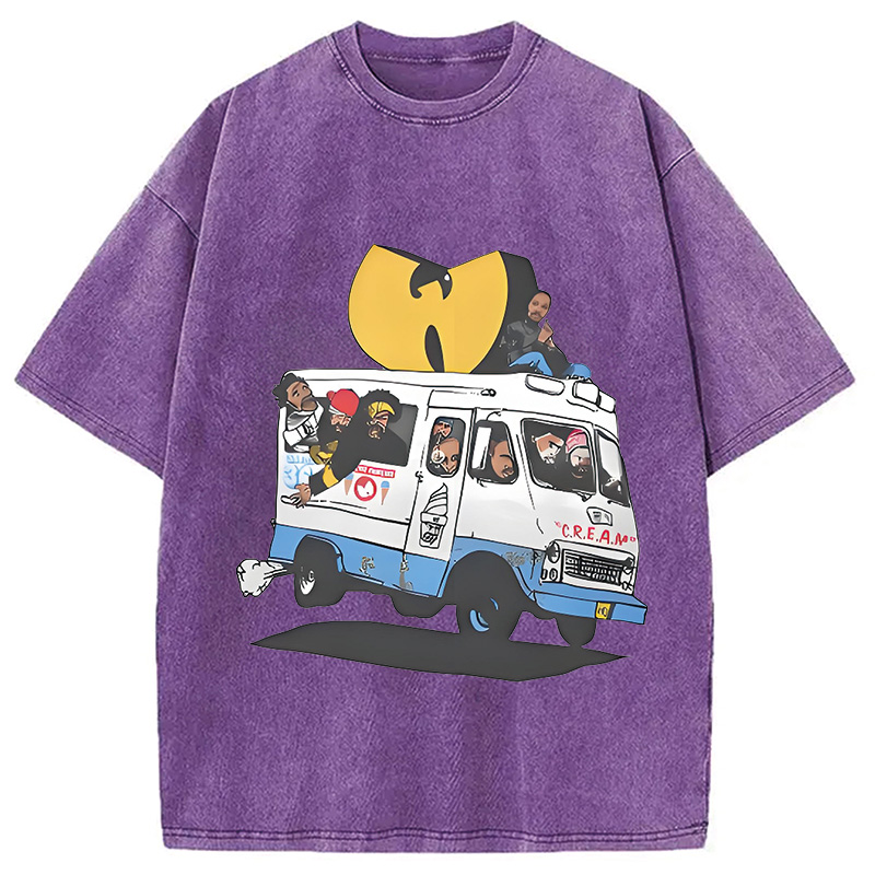 Wu Tang Retro Hip Hop Washed T-Shirt