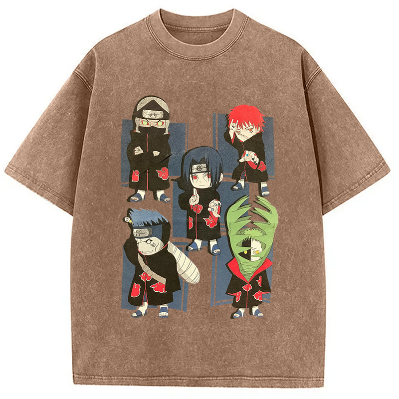 Japanese Anime Chibi Washed T-Shirt