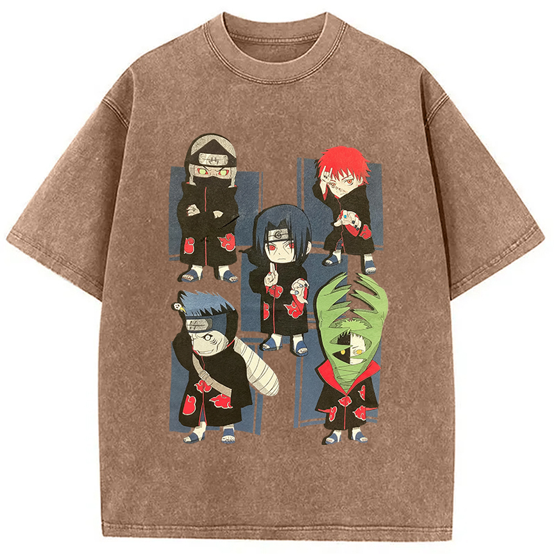 Japanese Anime Chibi Washed T-Shirt