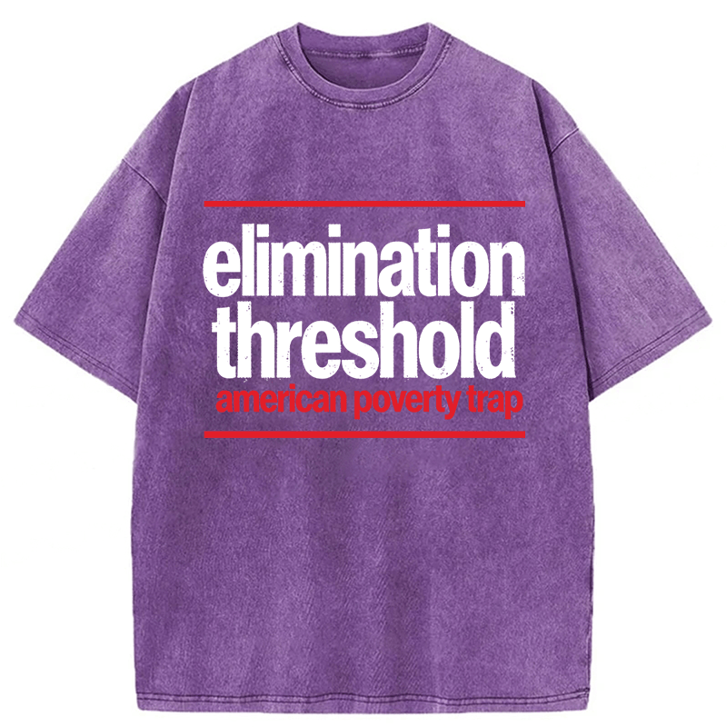 Tokyoviva Elimination Threshold American Poverty Trap Washed T-shirt
