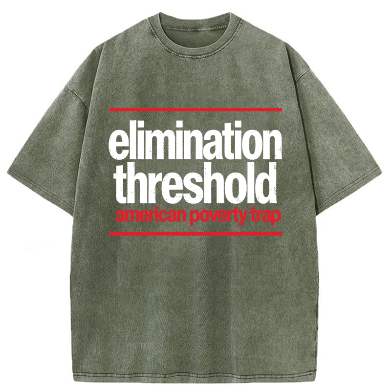 Tokyoviva Elimination Threshold American Poverty Trap Washed T-shirt