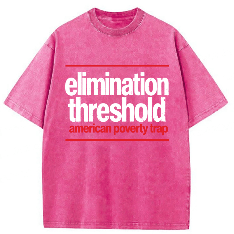 Tokyoviva Elimination Threshold American Poverty Trap Washed T-shirt