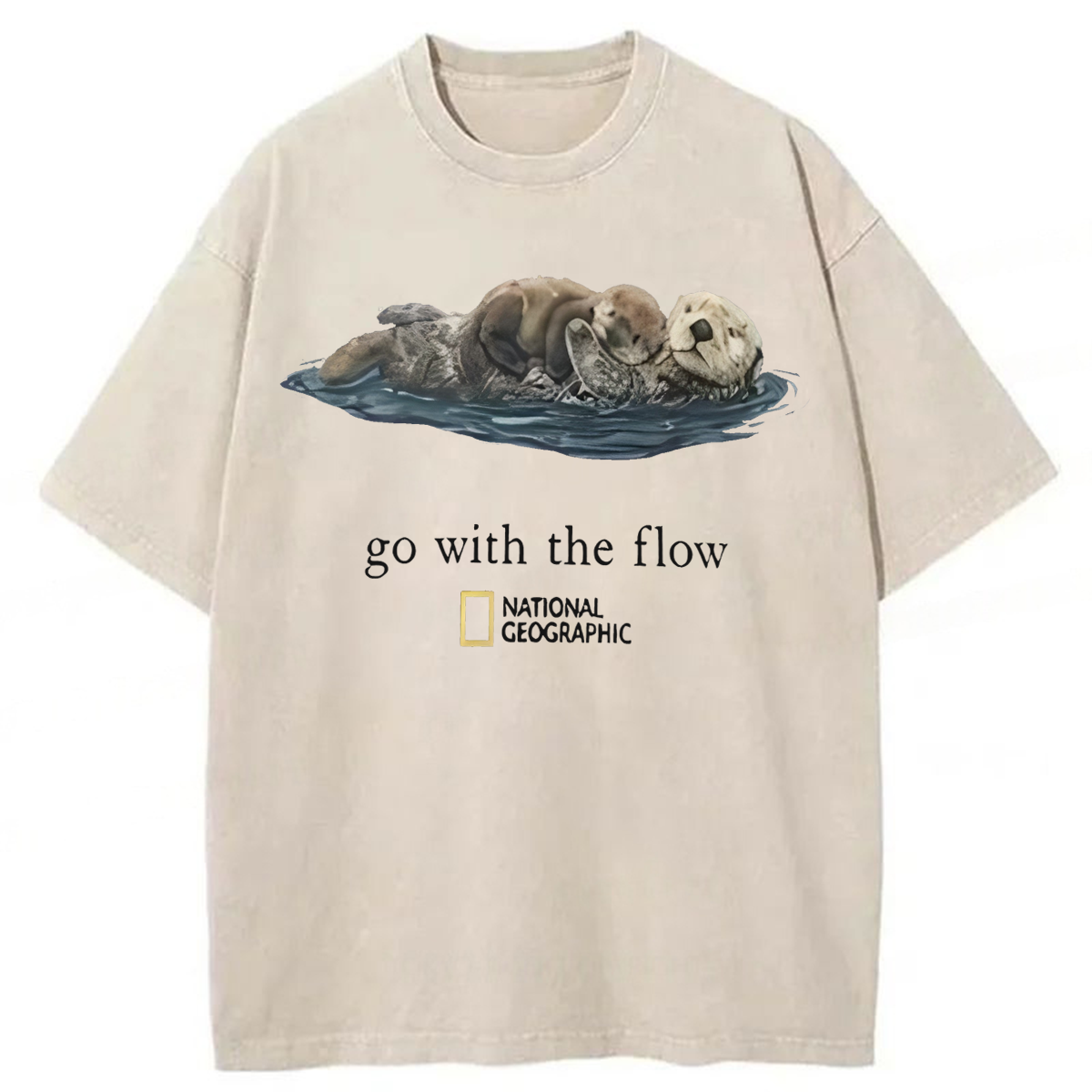 Tokyoviva Funny Go With The Flow Washed T-shirt