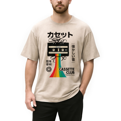 Colored Tape Washed T-Shirt