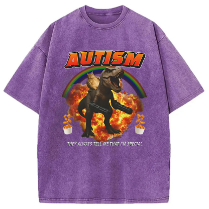 Funny Autism Washed T-Shirt