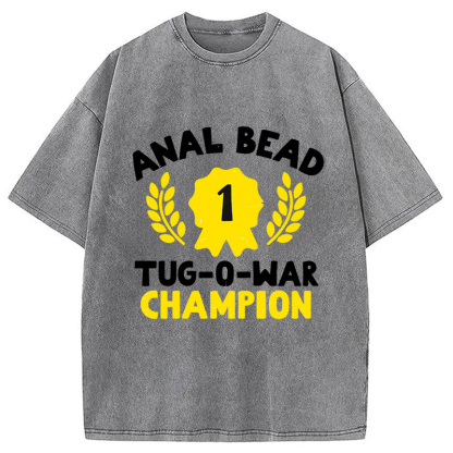 Bead Tug O War Champion Funny Washed T-Shirt
