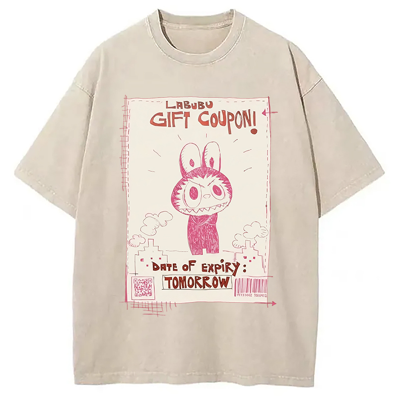 Vintage Labubu Graffiti Washed T-Shirt
