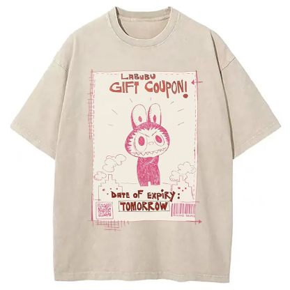 Vintage Labubu Graffiti Washed T-Shirt